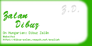 zalan dibuz business card